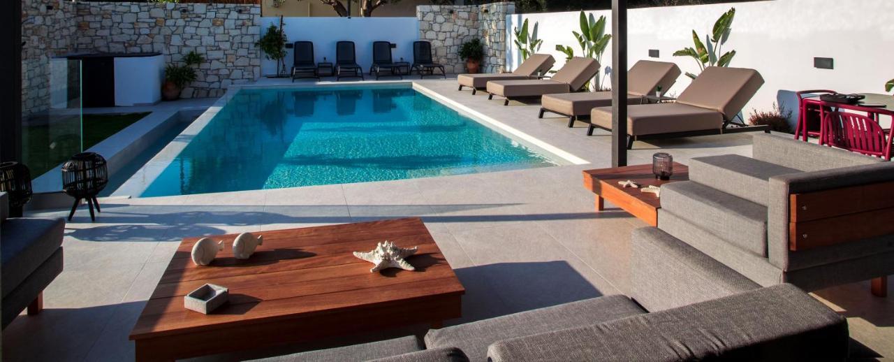 Avrilia Seaside Villa Heated Pool Almirida Exterior foto